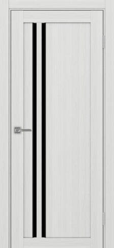 Полотно Турин  525АПС SB ясень серебристый Размер 800х2000мм Покрытие Экошпон Стекло Черное