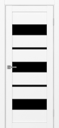 Полотно Турин 526АПП max SB лакобель чёрный белый снежный Цвет Белый снежный Размер 800х2000мм Покрытие Экошпон Стекло Черное