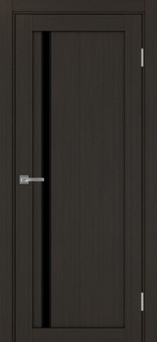 Полотно Турин  527АПС SB венге Цвет Венге Размер 700х2000мм Покрытие Экошпон Стекло Черное