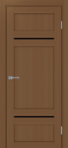 Полотно Турин  532.12121 орех Цвет Орех Размер 700х2000мм Покрытие Экошпон Стекло Черное