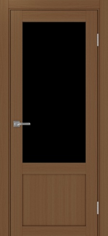 Полотно Турин 540ПФ.21 орех Цвет Орех Размер 800х2000мм Покрытие Экошпон Стекло Черное