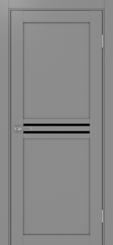 Полотно Турин 552 серый Цвет Серый Размер 600х2000мм Покрытие Экошпон Стекло Черное