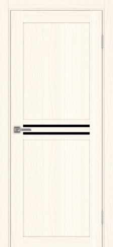 Полотно Турин 552 ясень светлый Цвет Ясень светлый Размер 700х2000мм Покрытие Экошпон Стекло Черное