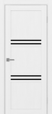 Полотно Турин 553 белый лёд Цвет Белый лёд Размер 700х2000мм Покрытие Экошпон Стекло Черное