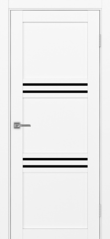 Полотно Турин 553 белый снежный Цвет Белый снежный Размер 700х2000мм Покрытие Экошпон Стекло Черное