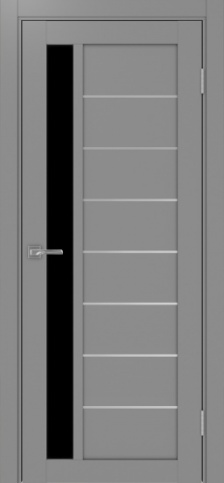 Полотно Турин 554АПП SC Цвет Серый Размер 600х2000мм Покрытие Экошпон Стекло Черное