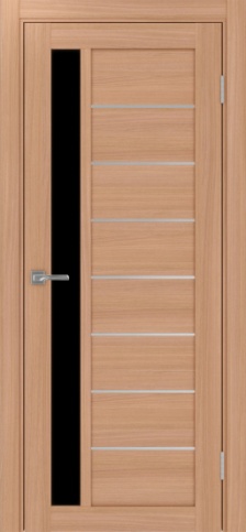 Полотно Турин 554АПП SC Цвет Ясень тёмный Размер 800х2000мм Покрытие Экошпон Стекло Черное