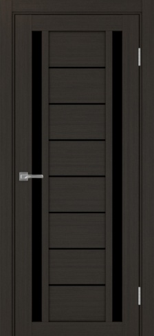 Полотно Турин 558 венге Цвет Венге Размер 800х2000мм Покрытие Экошпон Стекло Черное